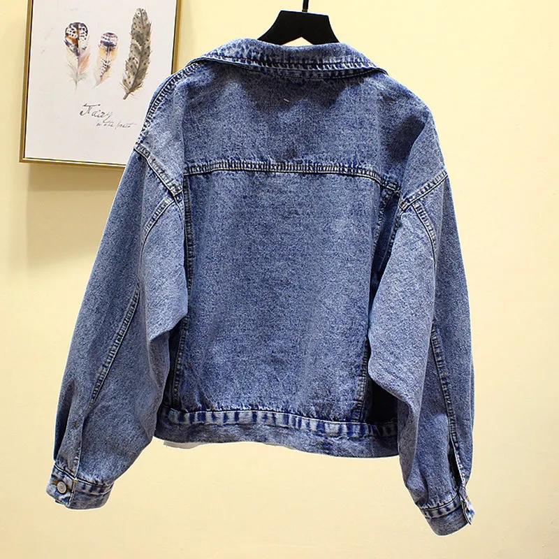 Short Casual Blue Denim Jacket