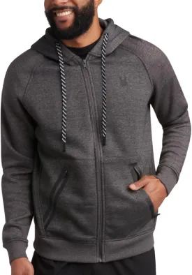 Spyder Mens Zip Up Hoodie - UPF30  Super Soft Fleece Sweatshirt, Warm Athletic Hoodies for Men with Secure Zip Pockets (S-XL)