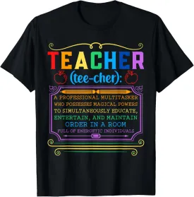 Teacher Definition - Funny Teaching School Teacher T-Shirt