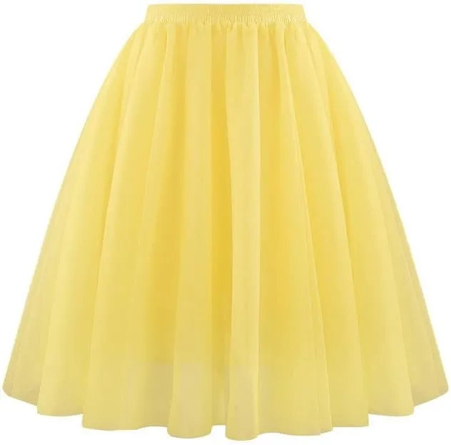 Tulle Mini Skirt for Women High Waist Layered Mesh Tutu Short Skirts Flowy Ballet Party A Line Skirt Trendy Outfit