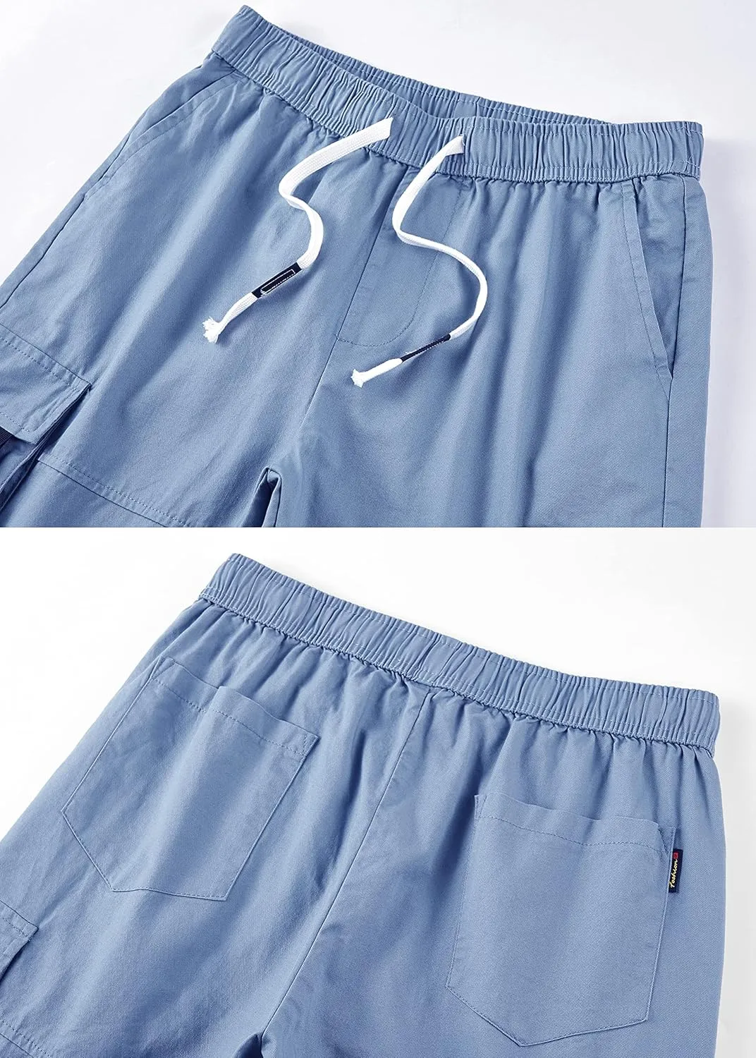 VtuAOL Women's Cargo Shorts Elastic Waist Comfy Cotton Loose Fit Shorts