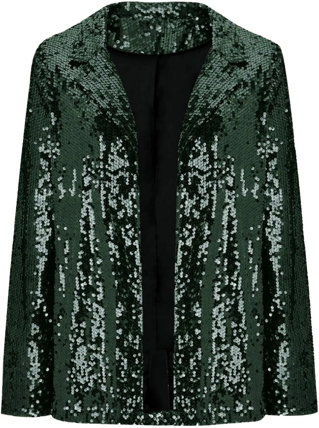 Women Sequins Blazer Sequin Jacket Casual Long Sleeve Glitter Party Shiny Lapel Coat Jacket Women Plus Size