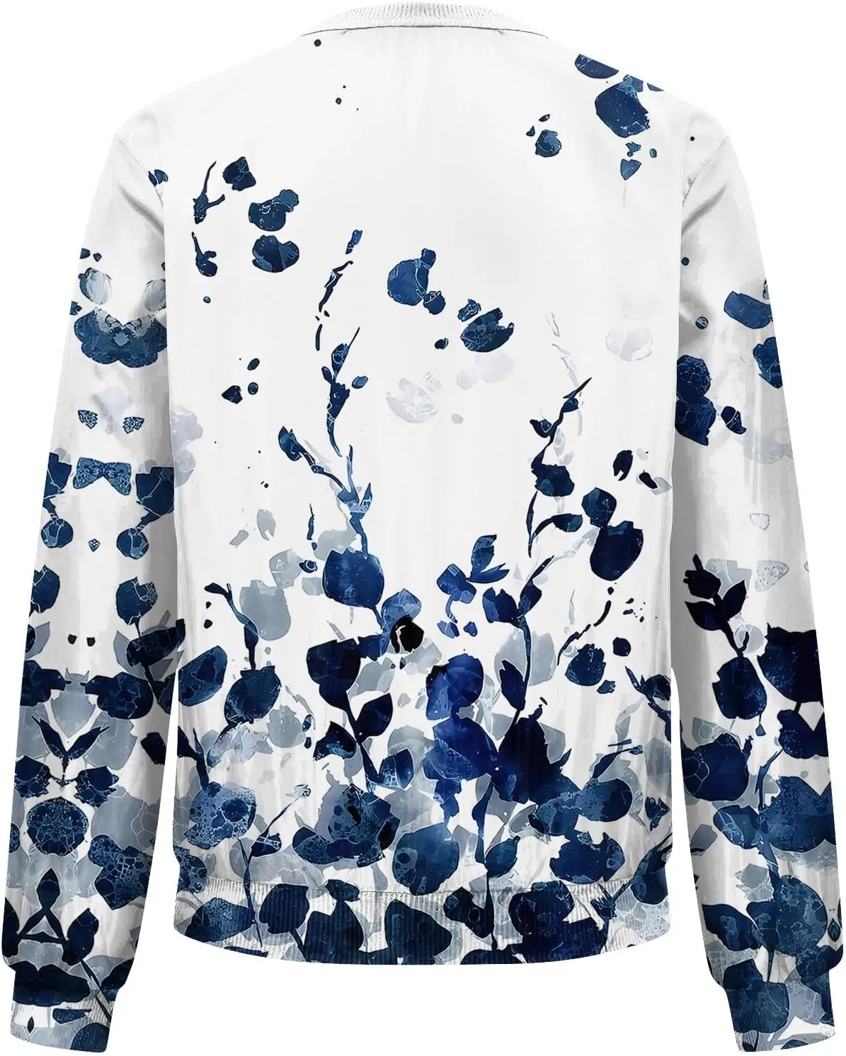 Women's Lightweight Long Sleeve Zip Jacket 2024 Full Zip Bomber Jacket Casual Coat Zip Up Coat Outwear with Pockets
