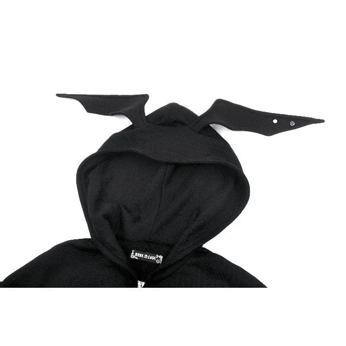 Women's Punk Batwing Zip Hoodie