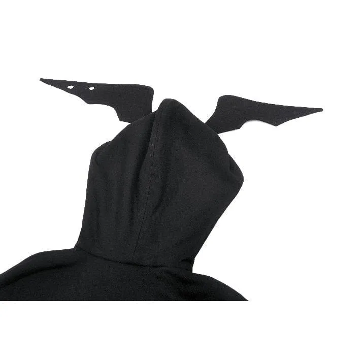 Women's Punk Batwing Zip Hoodie