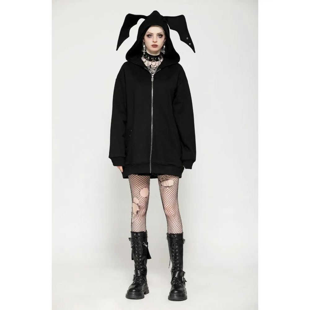 Women's Punk Batwing Zip Hoodie