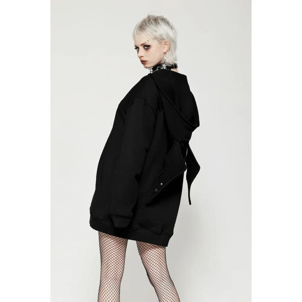 Women's Punk Batwing Zip Hoodie