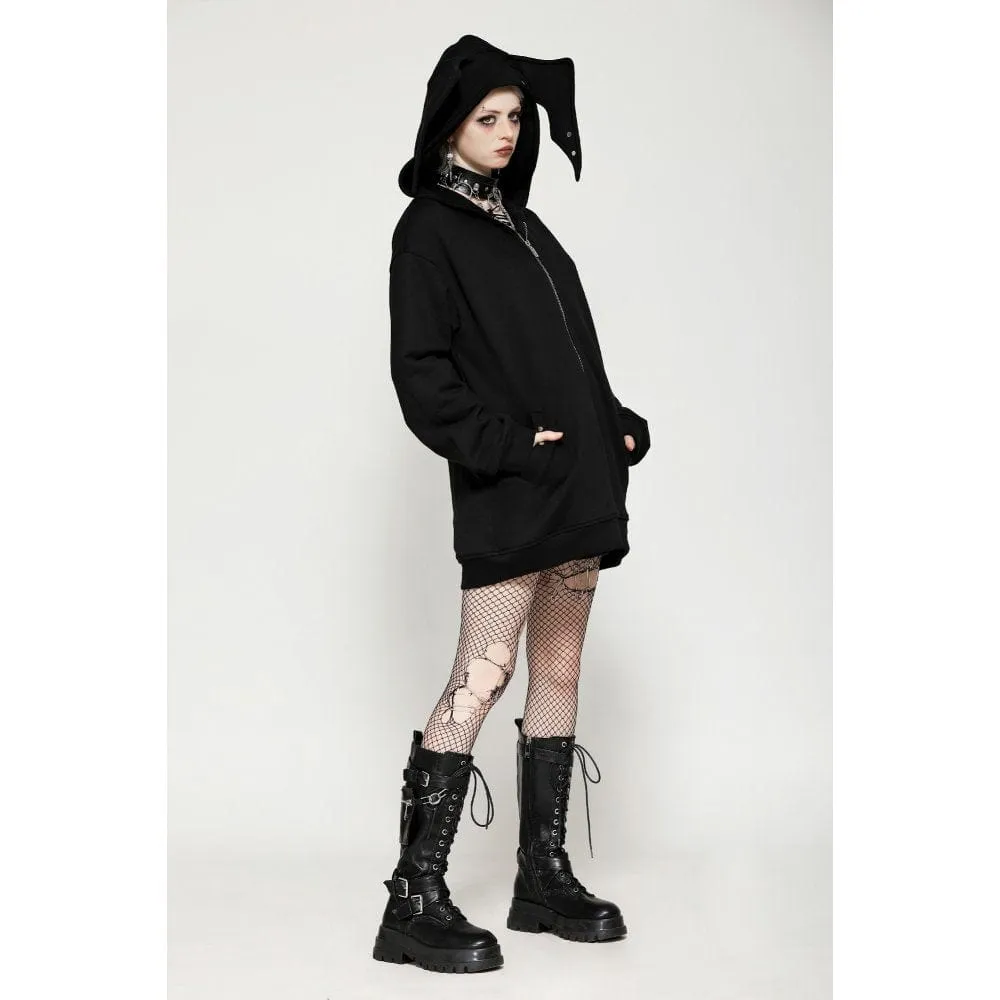 Women's Punk Batwing Zip Hoodie