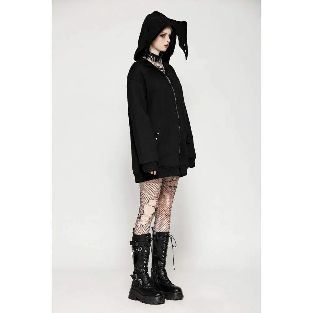 Women's Punk Batwing Zip Hoodie