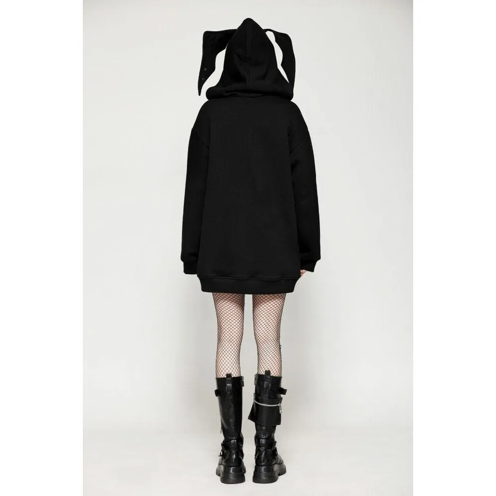Women's Punk Batwing Zip Hoodie