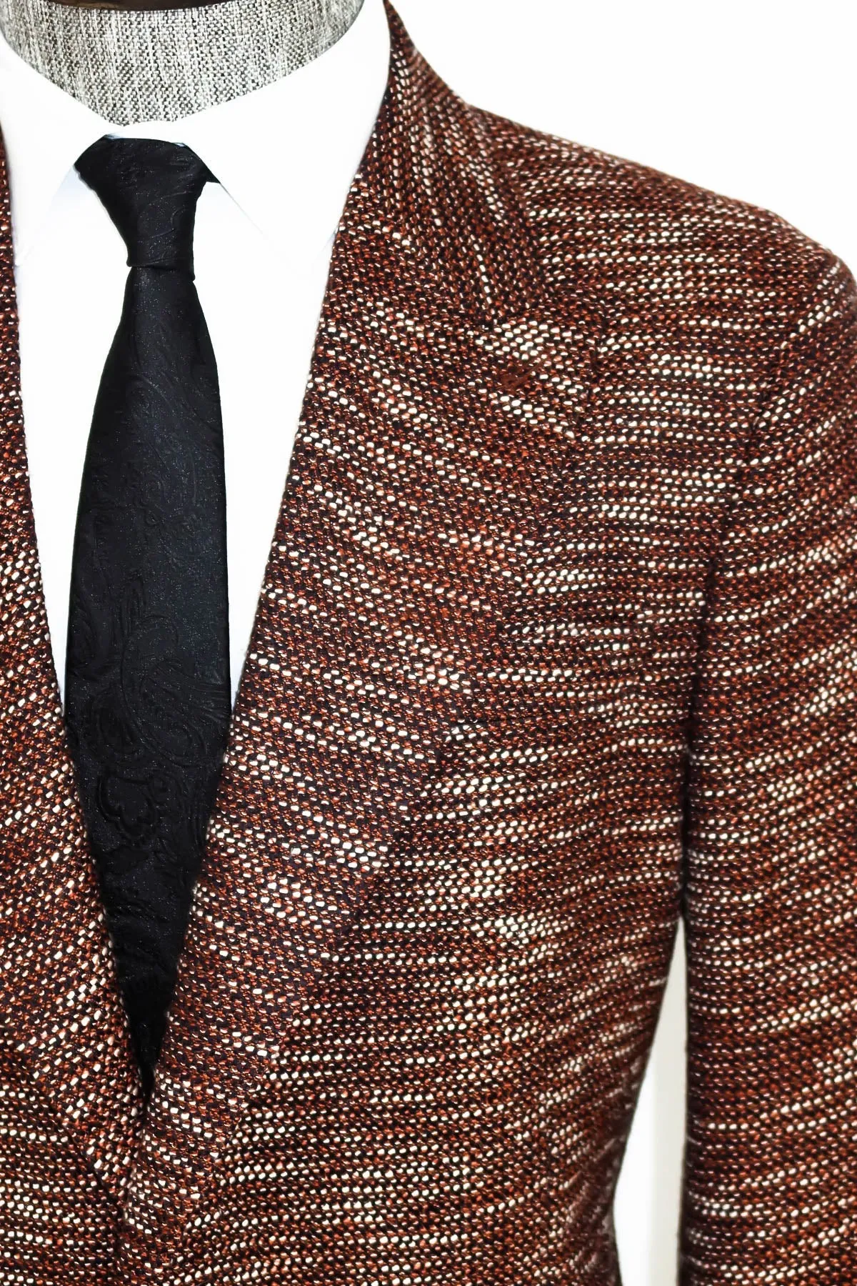WSS Slim Fit Patterned Sport Brown Men Blazer  - Singen
