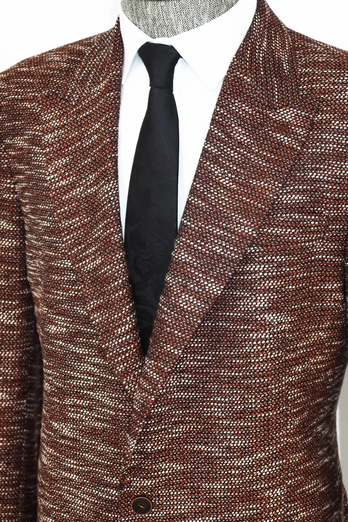 WSS Slim Fit Patterned Sport Brown Men Blazer  - Singen